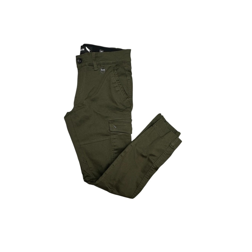 Stone Falcon Cargo Pants Mens 30x28 Green Slim Fit Stretch Workwear Utility